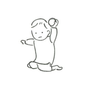 ボールを投げようとする男の子